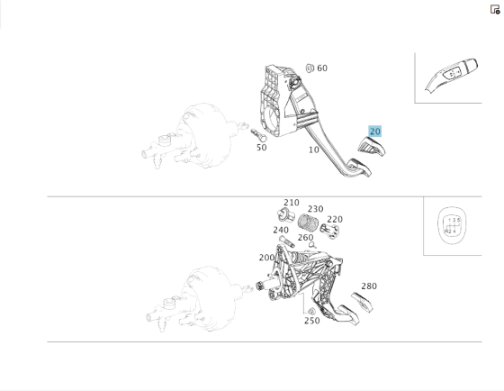 Mercedes-Benz  A1702900182 Накладка педалі гальма AMG CLS C219 E-class W211 ML W164 R-class short W251 C-Class W205 GLC X253 C-class W203 CLK Coupe C2 Одеса