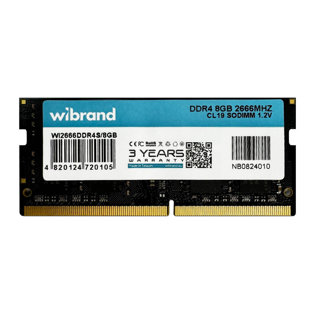 Оперативна пам'ять Wibrand 8GB 2666MHz SODIMM Київ - фото 1