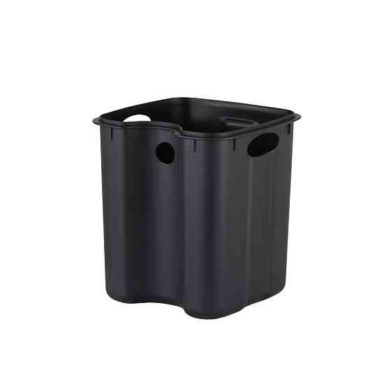 Відро для сміття з плавним закриттям квадратне Zerix Kubix-TC0106 Black 6 л колір чорний (ZX5890) ( 23917 ) Харьков