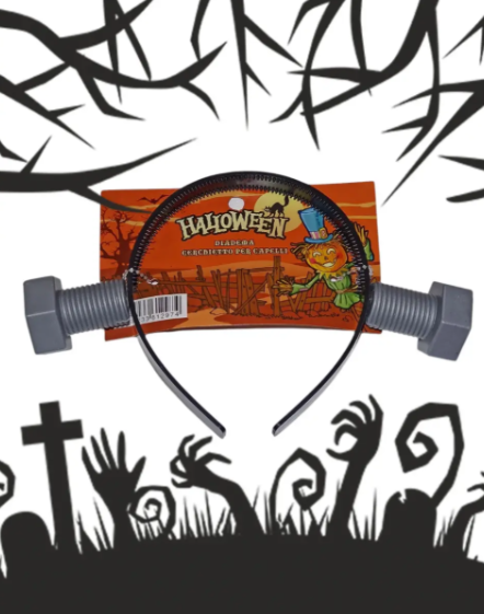 Обруч на Хэллоуин Франкенштейн one size черно-серый Киев - изображение 2