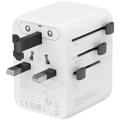 Зарядний пристрій Canyon OnTour 70 3xUSB-C + 2xUSB-A EU/UK/US/AUS 70W White (CNS-TA70W1006W) Вінниця - фото 4