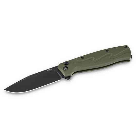 Ніж складаний туристичний SRM 221X-GP (9.2 см) 14C28N / G10 зелений Київ