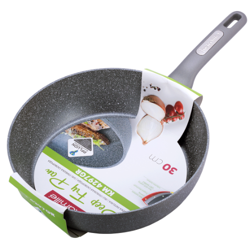 Сковорідка-сотейник d30*8см литий алюміній а/п Granite 4297GR KAMILLE Житомир