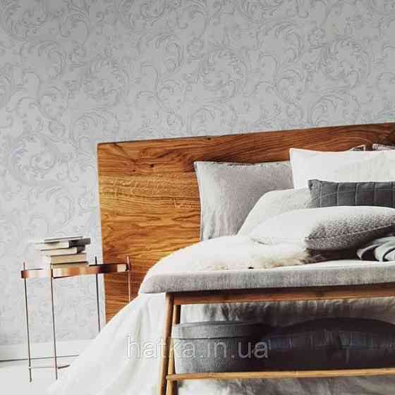 Шпалери вінілові на паперовій основі Sirpi Italian Silk 7 вензель блакитний великий основа під штукатурку Київ