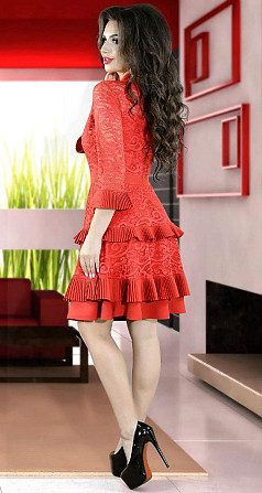 Красиве червоне коктейльне плаття (42) Київ - фото 2