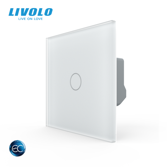 LIVOLO Розумний сенсорний ЕС вимикач 1 сенсор LIVOLO білий матове скло Коломия