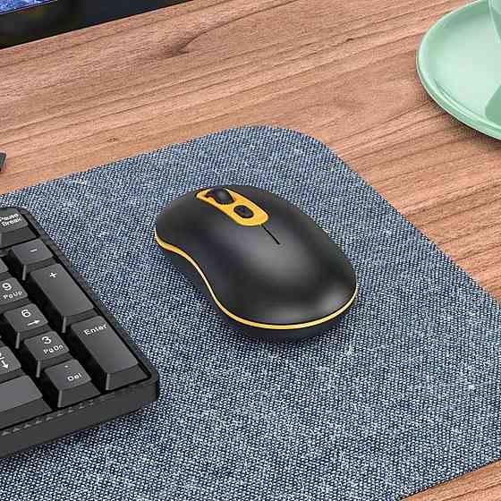 Миша бездротова Hoco GM21 Platinum 2.4G business mouse, колір чорний Yellow 6931474790941 Одеса