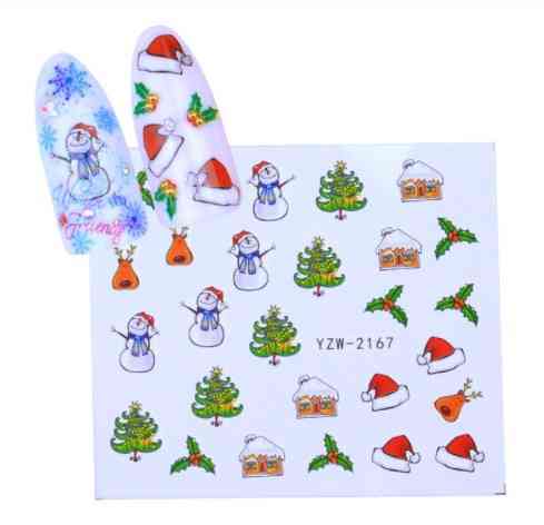 Новорічні наклейки на нігті Київ