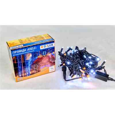 Гірлянда Delux ICICLE 100LED 2x0.7 м Жовтий flash Білий/Чорний IP44 (90015182) Вінниця