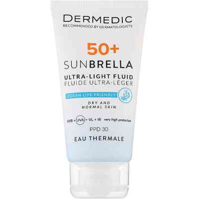 Засіб від засмаги Dermedic Sunbrella Ультралегкий захисний флюїд SPF 50+ Для сухої та нормальної шкіри 40 мл (5901643177546) Вінниця