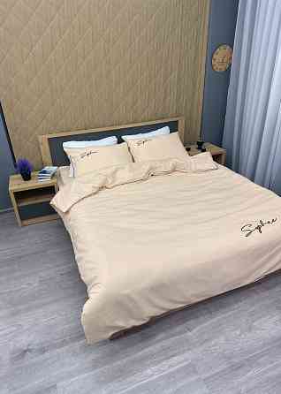 Комплект постільної білизни Сатин, Євро 200х230 Айворі (88-148) Київ