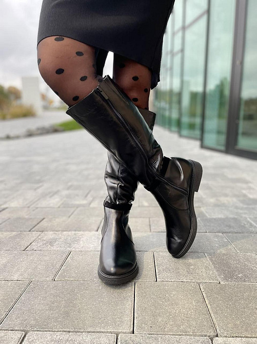 Чоботи жіночі ARLETT чорні натуральна шкіра зима 39см обхват 37см (1729) Коломыя - изображение 5