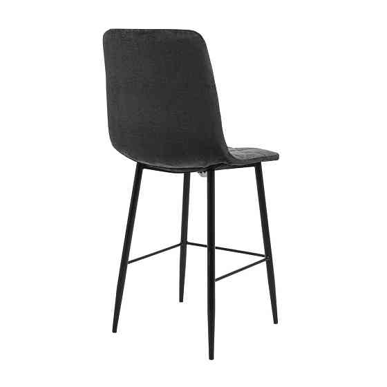 Стілець крісло барний м'який GarretDesign U Corduroy 465 високі ніжки Чорний Київ