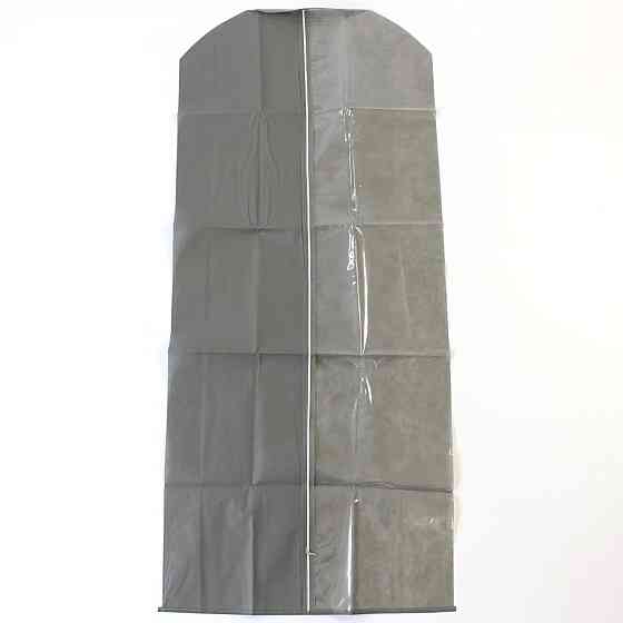 1шт Чохол для одягу на змійці 140х60см,напівпрозорий,Сірий SBR Київ
