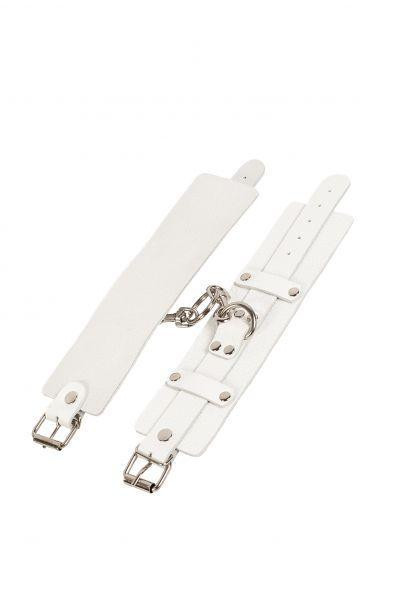Оковы Leather Dominant Leg Cuffs, White Sex Aura Київ - фото 2