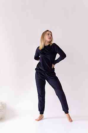 Жіночий спортивний велюровий костюм Синій S Харків