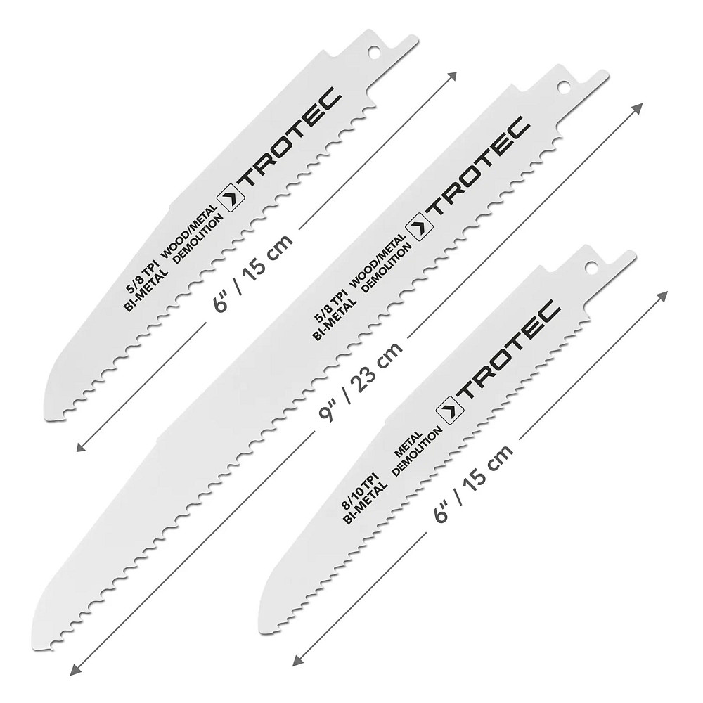 Набор пильных полотен для пилы сабельной Trotec 5 pieces Wood/Metal Set (6215001201) Винница - изображение 2