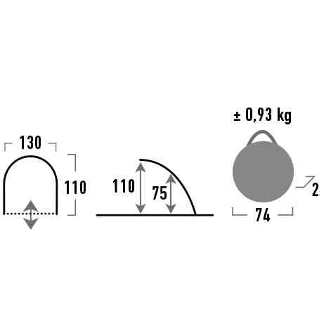 Палатка пляжная High Peak Palma 40 Blue/Grey (10126) (Special Offer) Киев