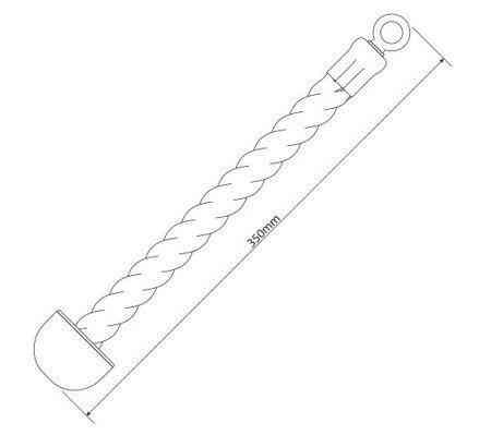 Канатний хват одинарний для тяг для м'язів тріцепса 70см K-Sport UW10 Київ