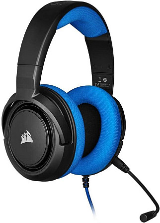 Гарнітура CORSAIR HS35 Stereo для ігор, дротова, знімний мікрофон, 3.5 мм, для ПК, PS5, Xbox, Switch, накладні ігрові навушники Київ - фото 3