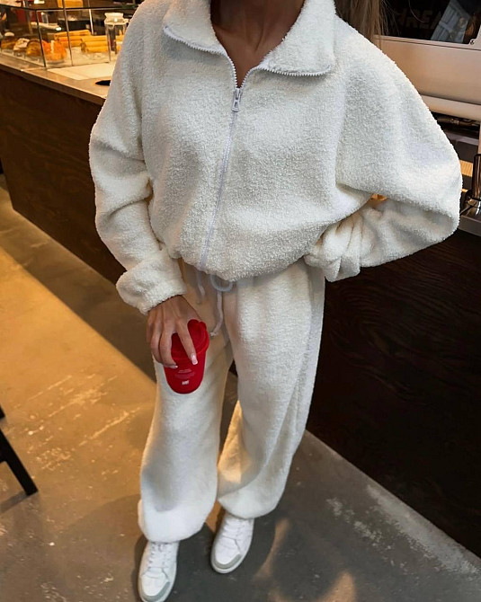 Женский стильный теплый костюм двойка из барашка Одесса - изображение 4