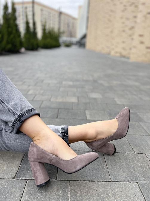 Nivelle Туфлі жіночі NIVELLE капучино натуральна замша 38р. 40р. каблук 9 см (1592/8051-8045) Коломия - фото 8