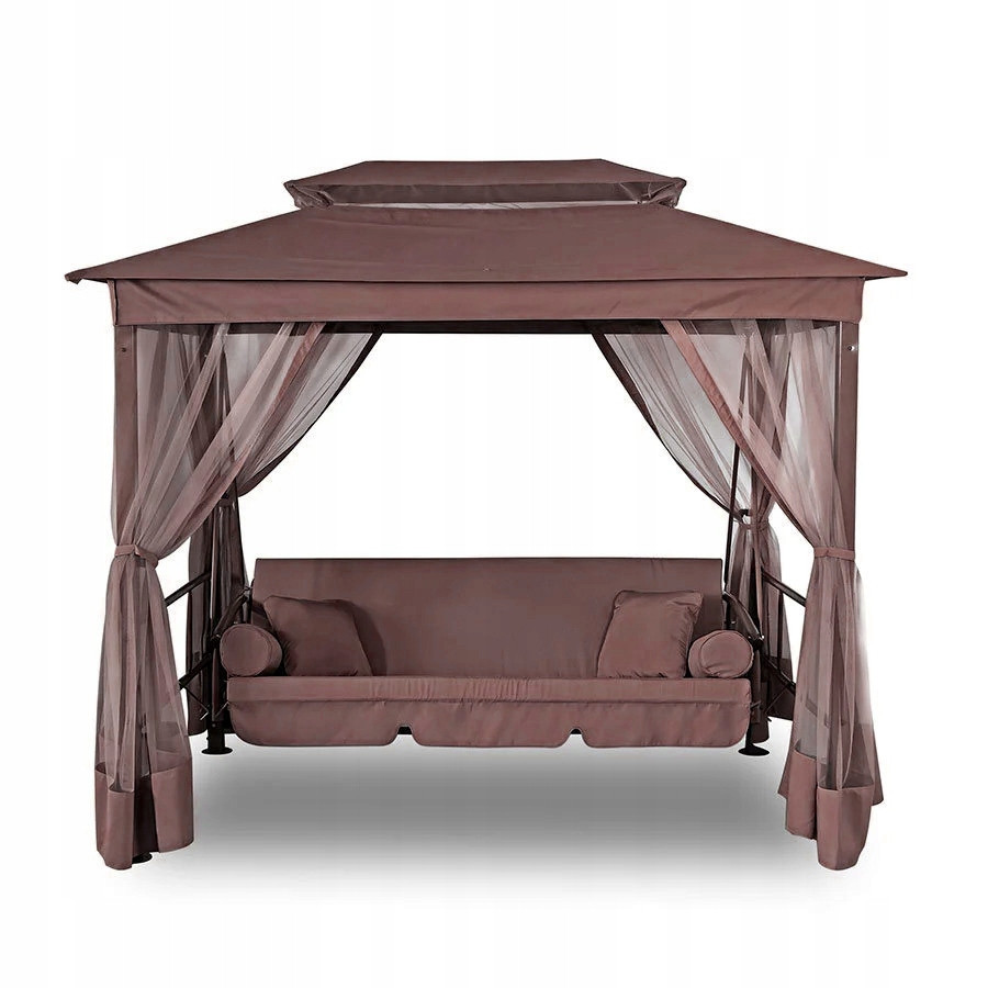 Садовая качель + павильон JUST GARDEN PANAMA садовые качели Коричневый Киев - изображение 1