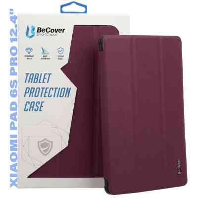 Чехол для планшета BeCover Smart Case Xiaomi Pad 6S Pro 12.4" Red Wine (711087) Винница