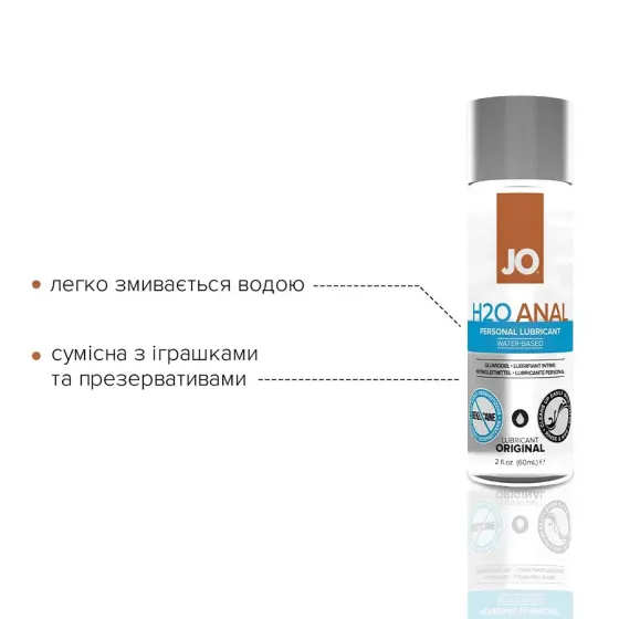 Анальна змазка System JO ANAL H2O — ORIGINAL (60 мл) на водній основі, рослинний гліцерин Львов