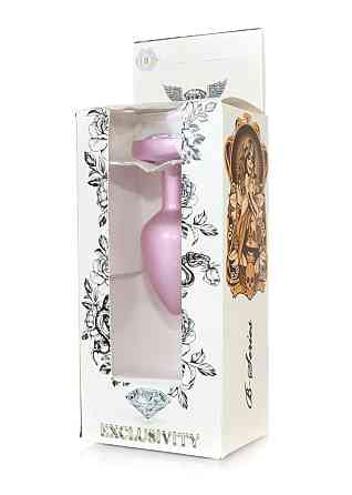 Анальная металлическая пробка Plug-Jewellery Pearl Pink Heart PLUG- Clear S Sex Aura Киев