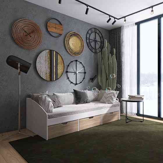 Ящики висувні 3 штуки для ліжка Еверест Комфорт 3 61х55х21 см Дуб сонома (DTM-5733) Львів