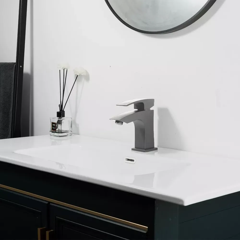 Змішувач для умивальника GAPPO G1007-91 графіт Київ - фото 2