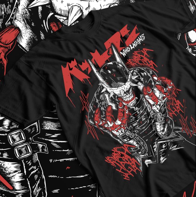 Футболка для хлопчика з аніме принтом Батман Вхо Лаугхс Мігхт оверсайз (зріст від 165 до 180) Чорний AnimeJ0750m Дніпро - фото 1