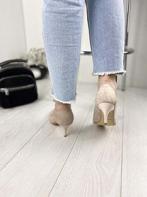Туфлі жіночі SEE SEVEN пудра натуральна замша каблук 7 см 37 р. (3548) Коломия - фото 3