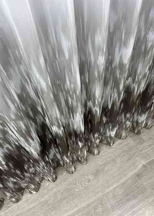 Тюль шифоновая с принтом цвет венге с белым 1761т Киев