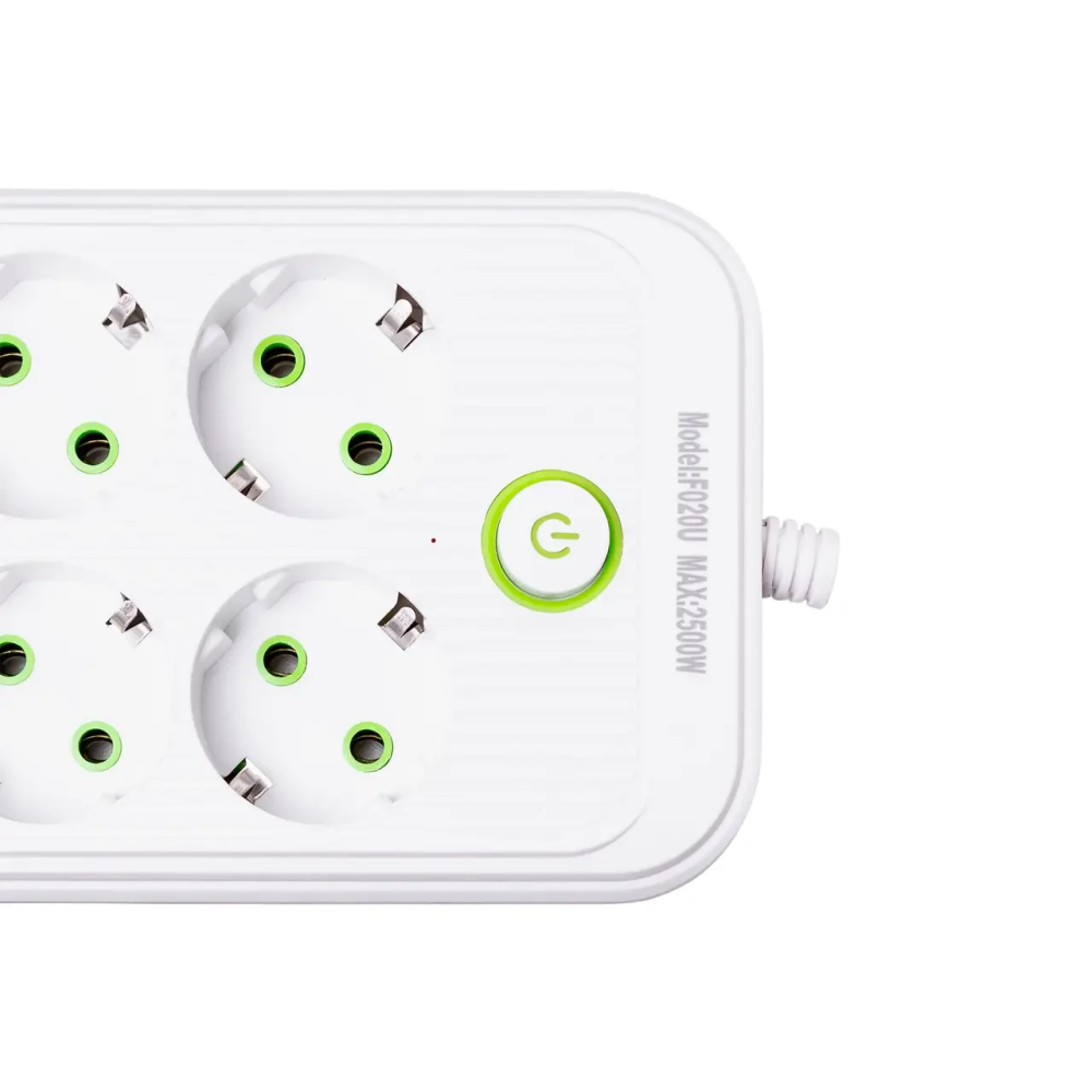 Мережевий фільтр подовжувач на 8 розеток з 3 USB 1 Type-C та кнопкою відключення F20U 4.7 м Чорний HP-5-29 Київ - фото 11
