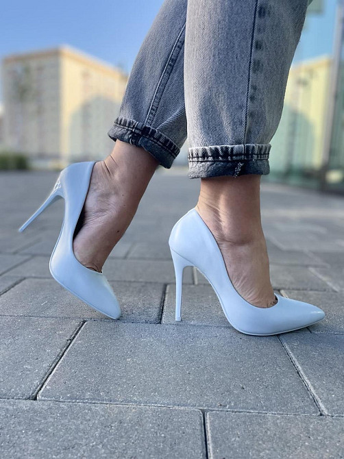 Comer Туфлі жіночі COMER блакитні екошкіра каблук 11 см 36р.-23.5см. (AH-4 4961) Коломия - фото 9