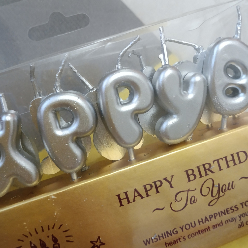 Свечи для торта happy birthday серебро Киев - изображение 5