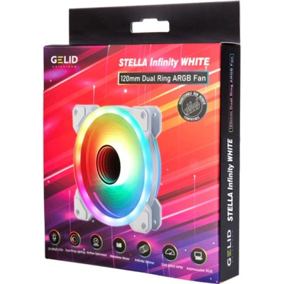 Кулер для корпуса Gelid Solutions Stella ARGB White 120mm (FN-STELLA-03-W) Винница - изображение 5