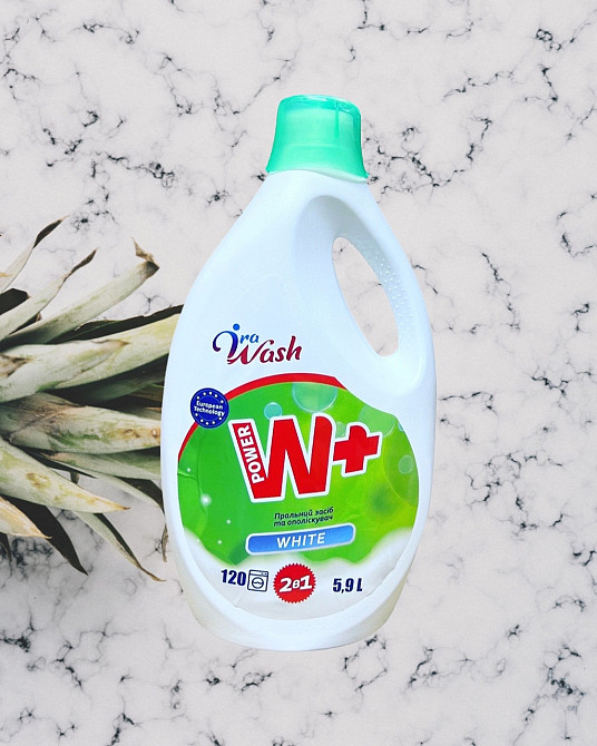 Гель для прання Ira Wash 5.9 л для білої білизни з ополіскувачем Виноградов - изображение 2