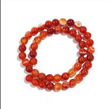 Нить сердолика 10 мм – натуральные бусины из камня для браслетов Киев