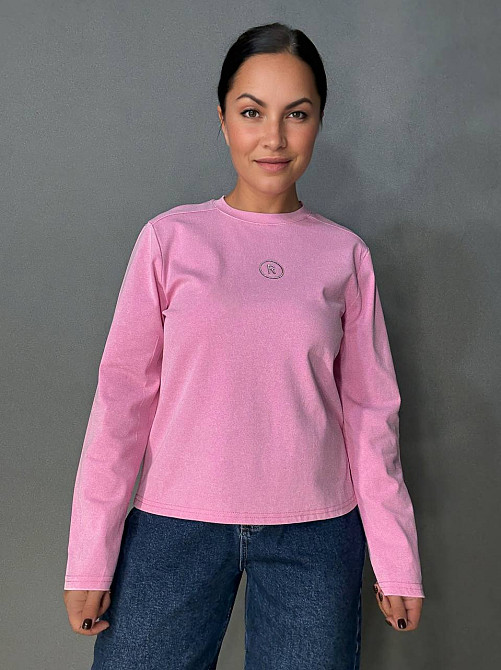 Лонгслив женский A-N 2517-5 трикотажный варка тай-дай с камешками 