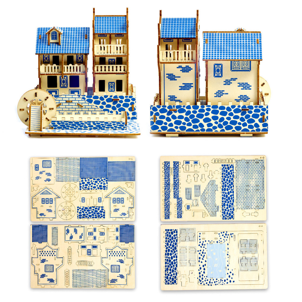 Деревянные 3D  пазлы . Трехмерный конструктор-головоломка  18.2 см * 22 см * 17.9 см Каменец-Подольский - изображение 5