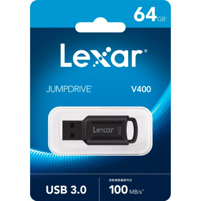 USB флеш накопитель Lexar 64GB JumpDrive V400 Black USB 3.0 (LJDV400064G-BNBNG) Винница - изображение 8