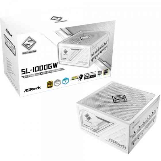 Блок живлення 1000W ASRock SteelLegend White SL-1000GW ATX 3.1 135mm, 80+ Gold, Fully Modular, Retail Київ