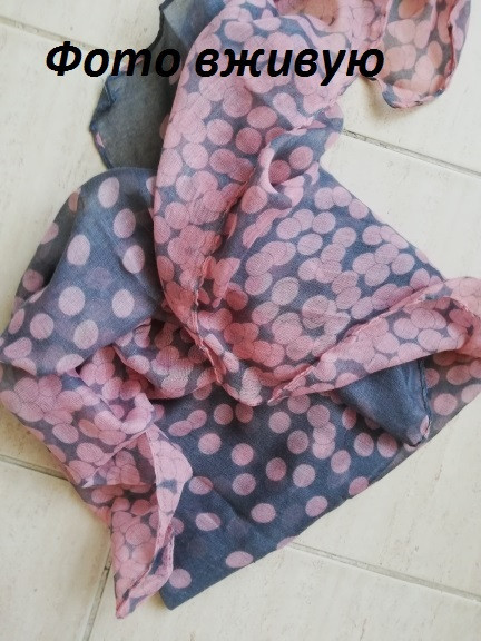 Женский шарф в горошек - размер около 160*60см Киев - изображение 5