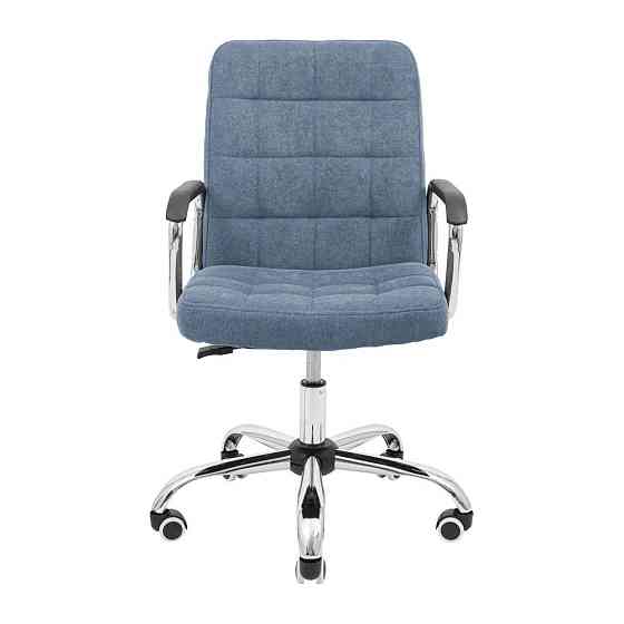 Офісне Крісло Керівника Brooks Piastra Хром Синій Київ