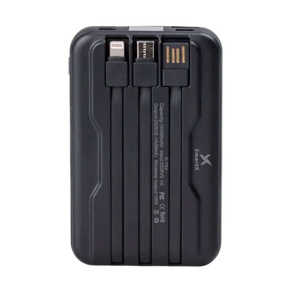 Smartx Повербанк з бездротовою зарядкою 10000mah 3 шнури в комплекті X104 Коломия - фото 3