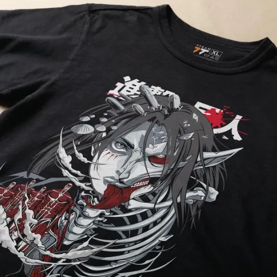Футболка чоловіча з  принтом Атака титанов Ерен Йегер 4 Розмір 48 Anime0128 Дніпро