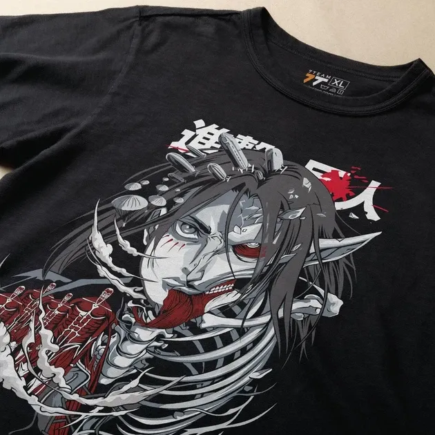 Футболка чоловіча з  принтом Атака титанов Ерен Йегер 4 Розмір 48 Anime0128 Дніпро - фото 4